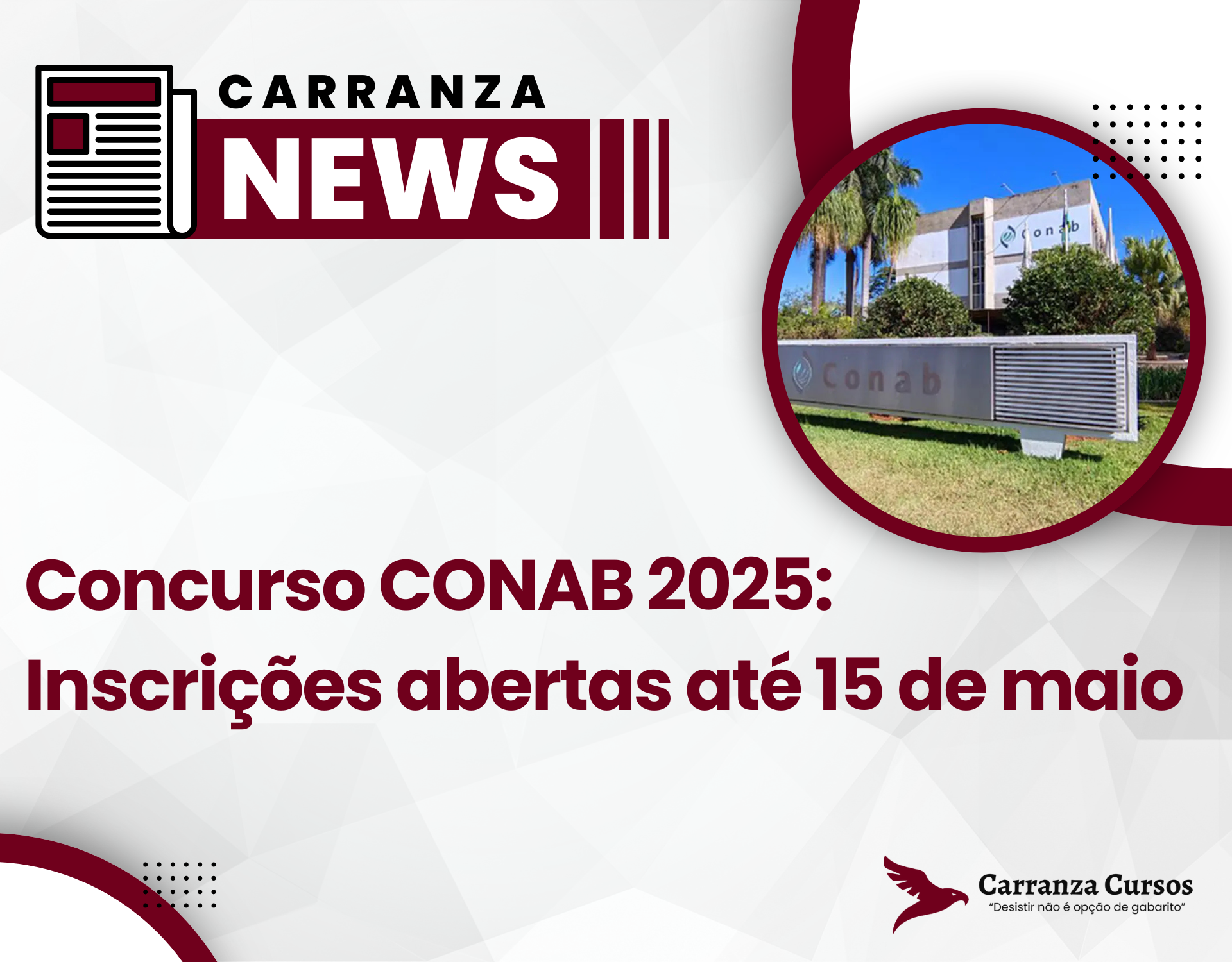Concurso CONAB: inscrições abertas até 15 de maio!