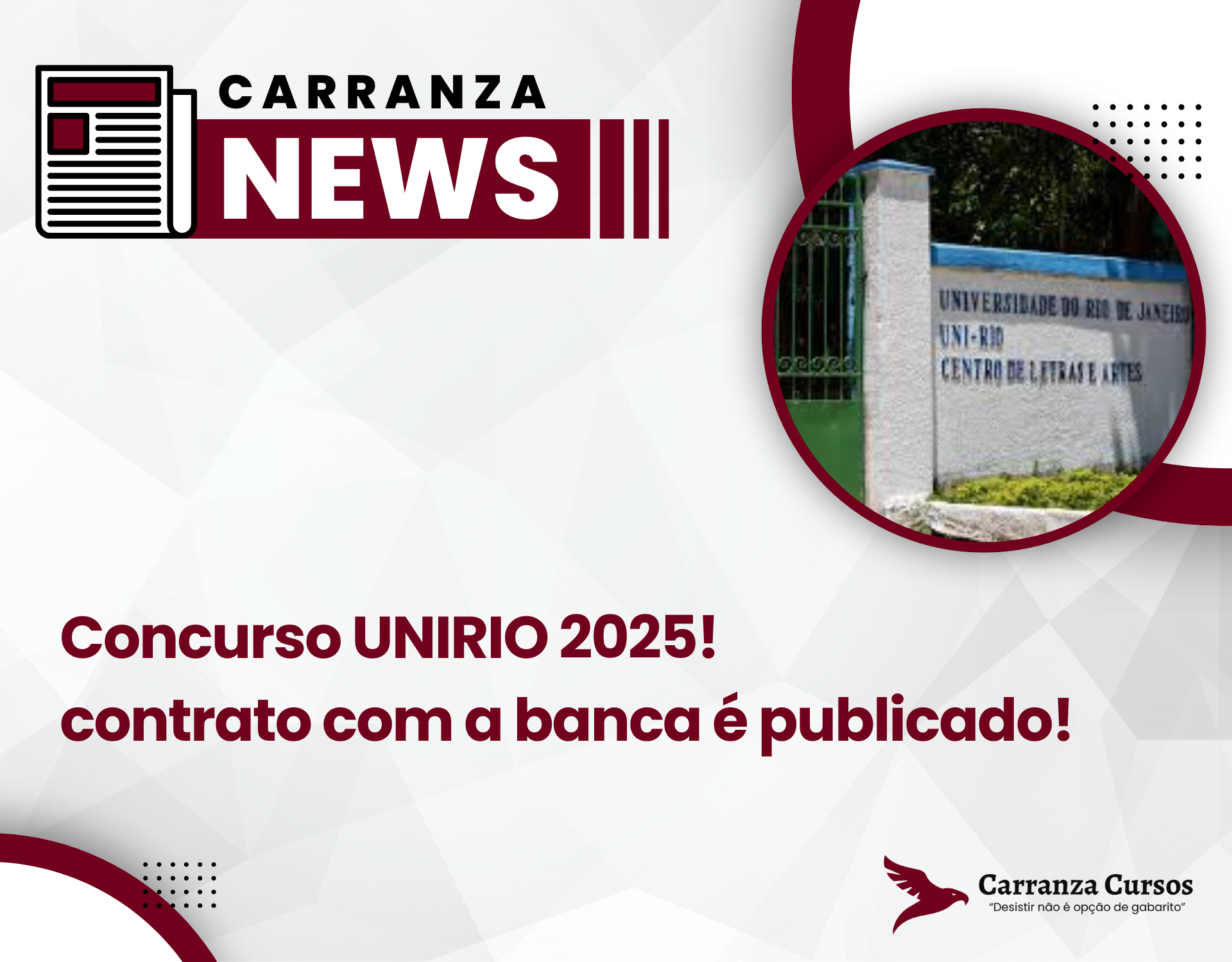 Concurso Unirio 2025: contrato é publicado e edital pode sair a qualquer momento!