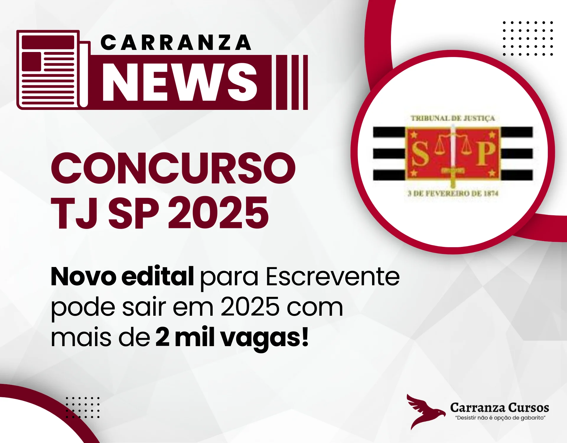 CONCURSO TJ SP: Novo edital para Escrevente pode sair em 2025 com mais de 2 mil vagas!