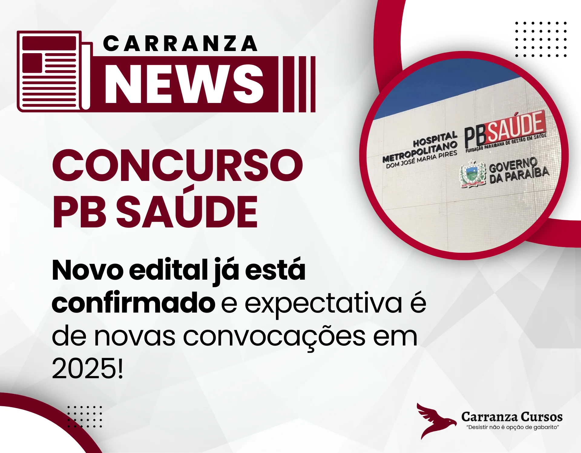CONCURSO PB SAÚDE: Edital já está confirmado e expectativa é de novas convocações em 2025!