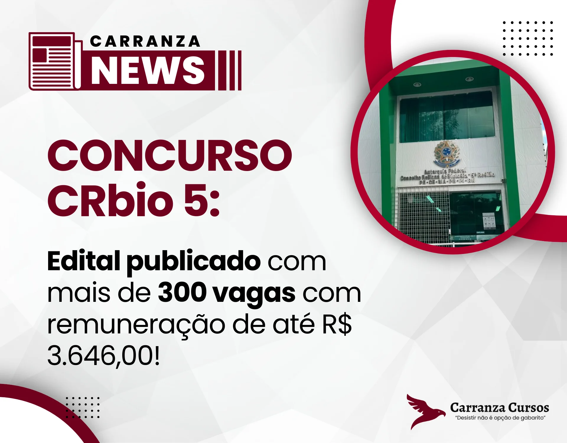 Concurso CRBio 5: Edital publicado com mais de 300 vagas e provas em outubro!