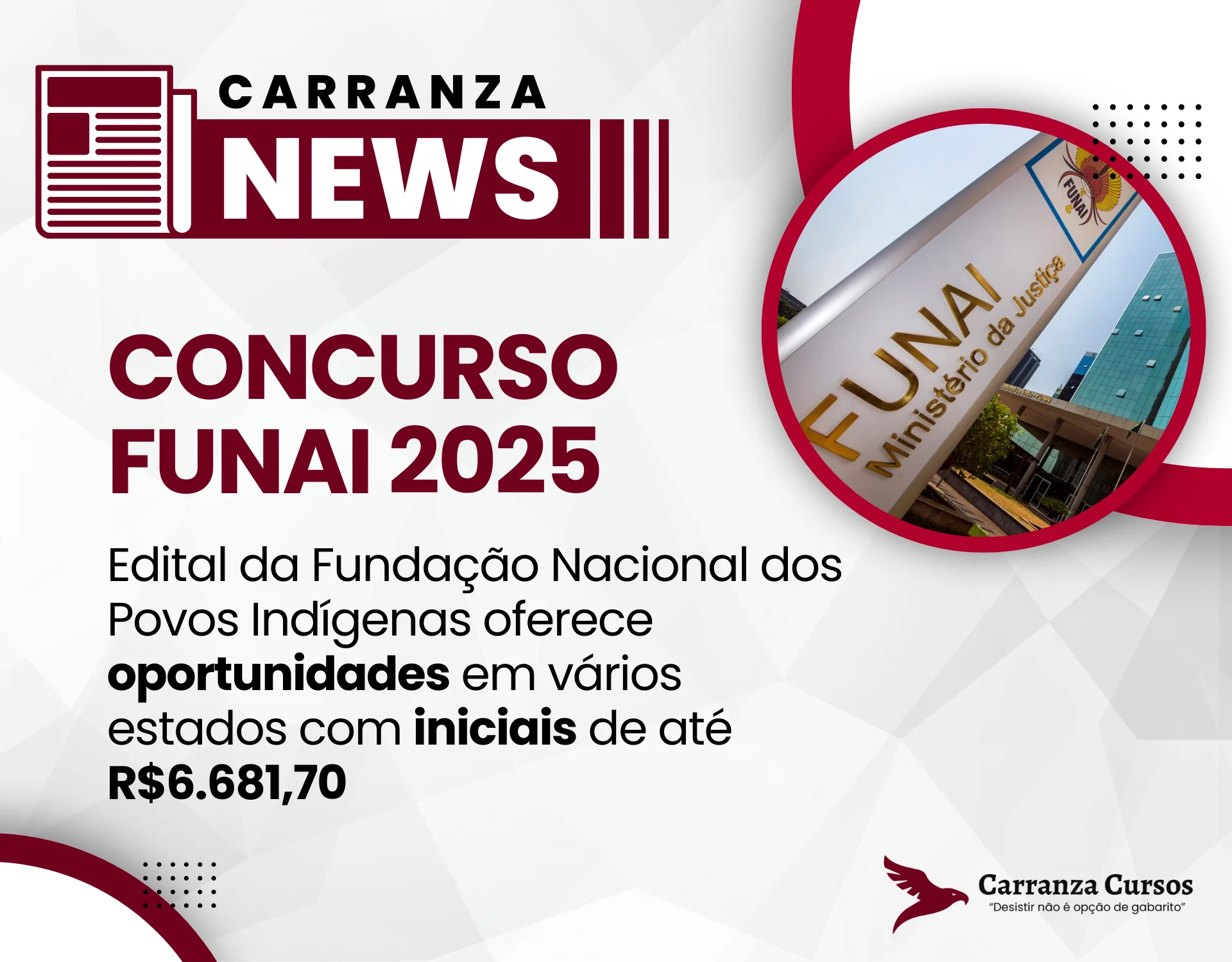 CONCURSO FUNAI 2025: Abre seleção com 900 vagas temporárias para níveis médio e superior!