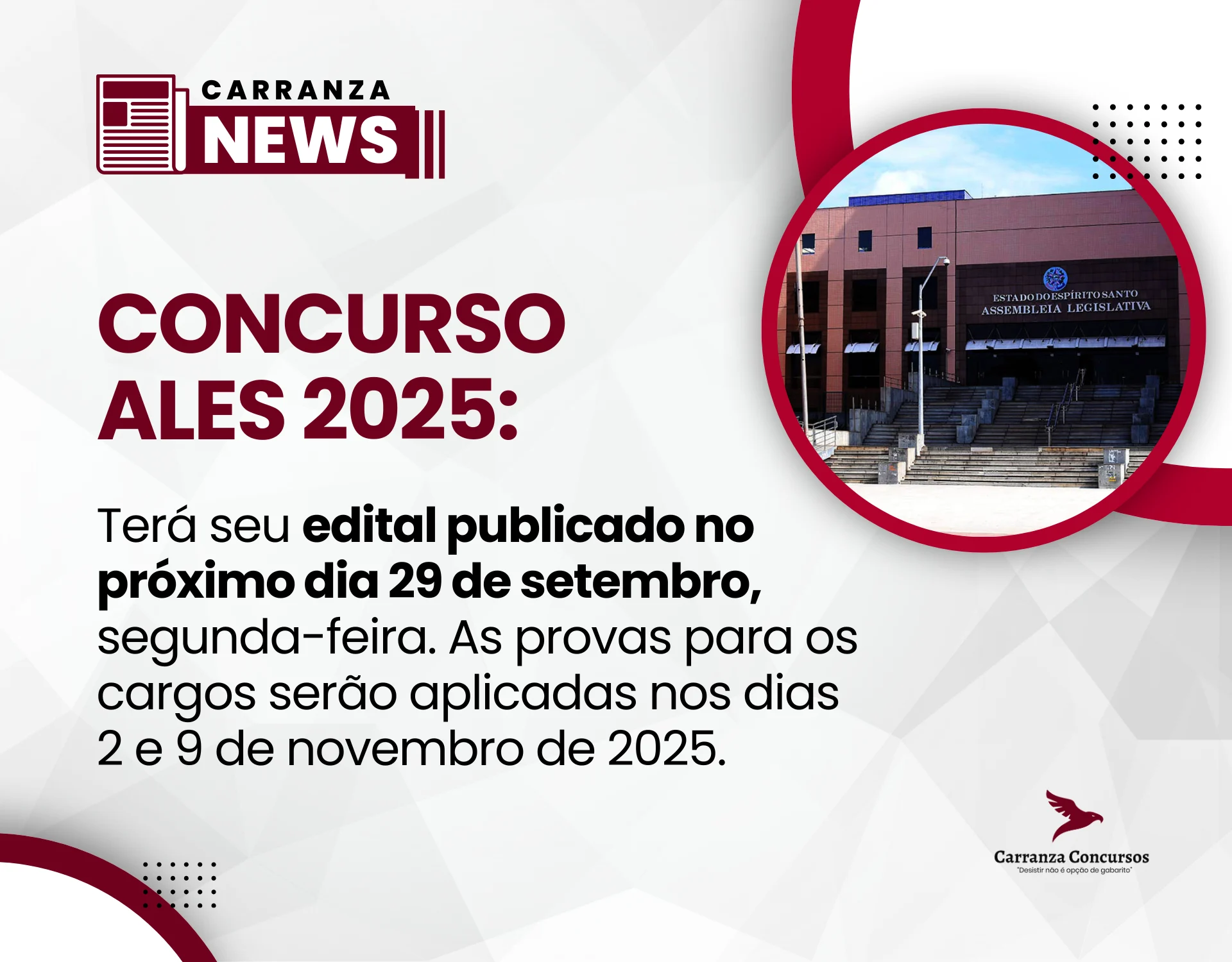 Concurso Ales: Edital será publicado na próxima segunda-feira, 29/09 de 2025!