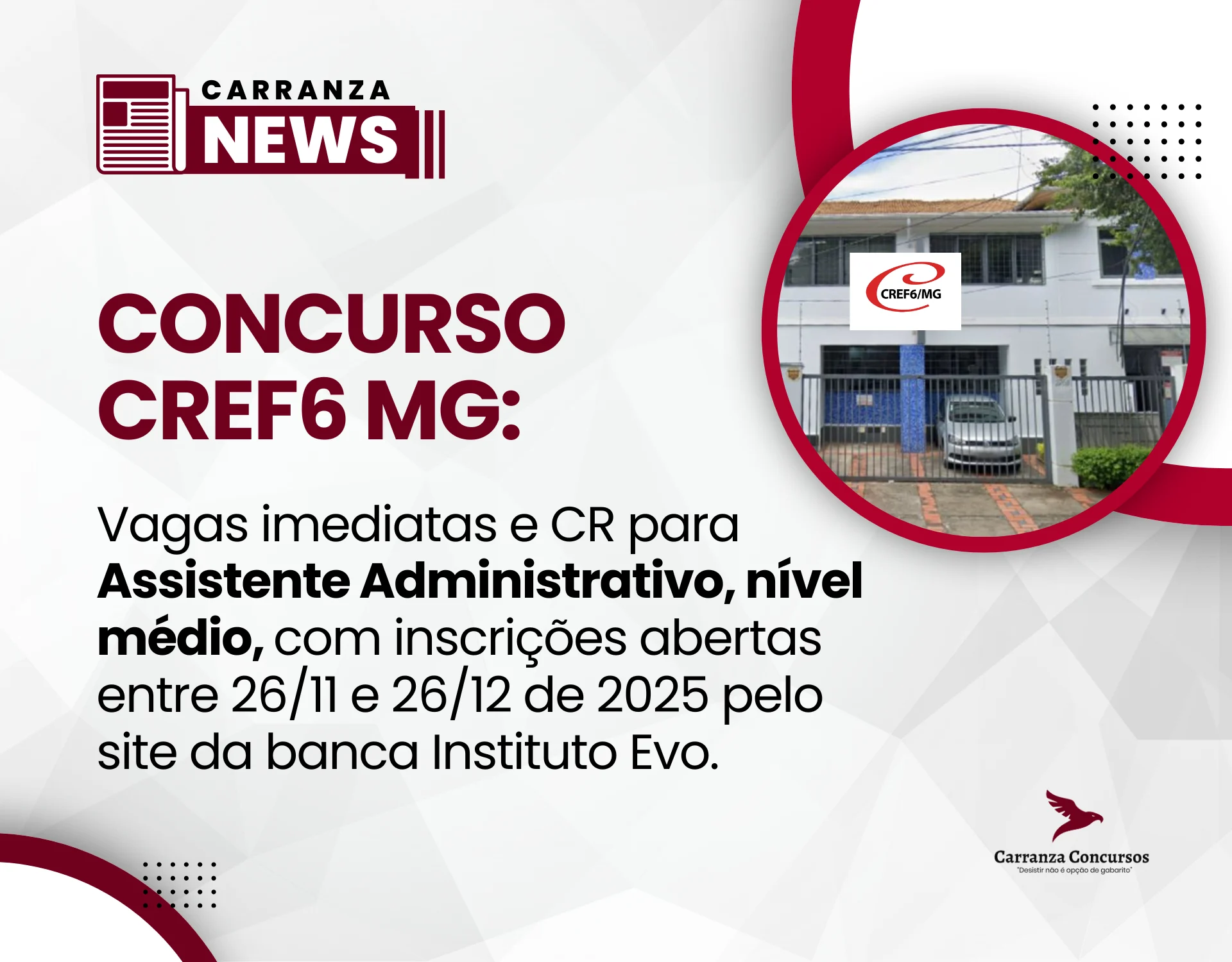Concurso CREF6 MG abre edital com vagas para assistente administrativo de nível médio!