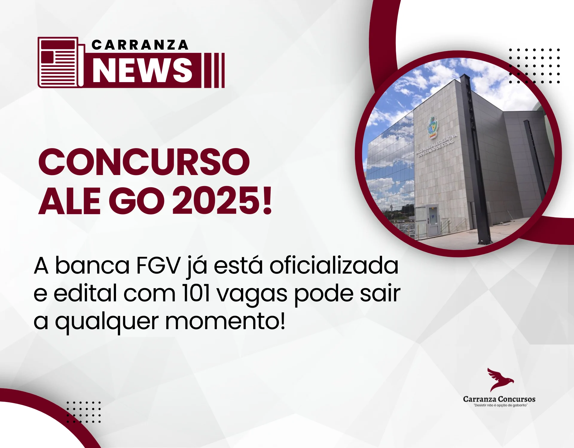 Concurso Alego: banca é oficializada e edital com 101 vagas pode sair a qualquer momento!