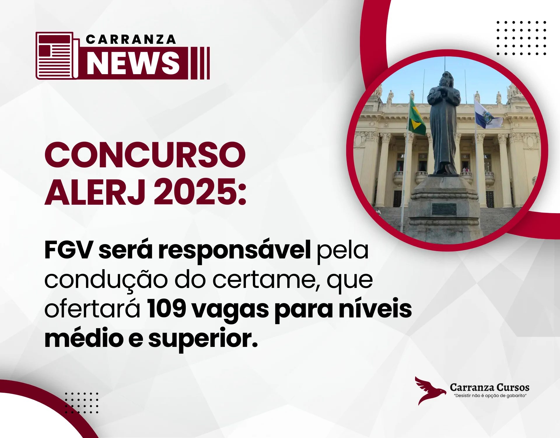 Concurso Alerj define banca organizadora e avança na publicação do edital!