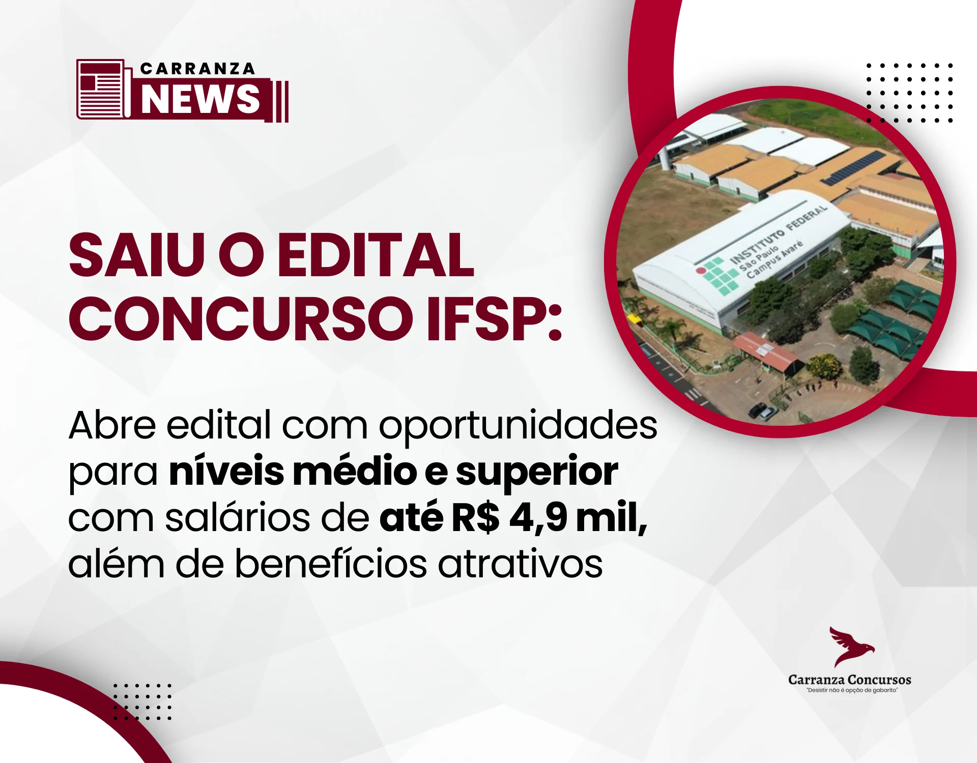 Concurso IFSP 2025 abre edital com 21 vagas em 14 cidades de SP: