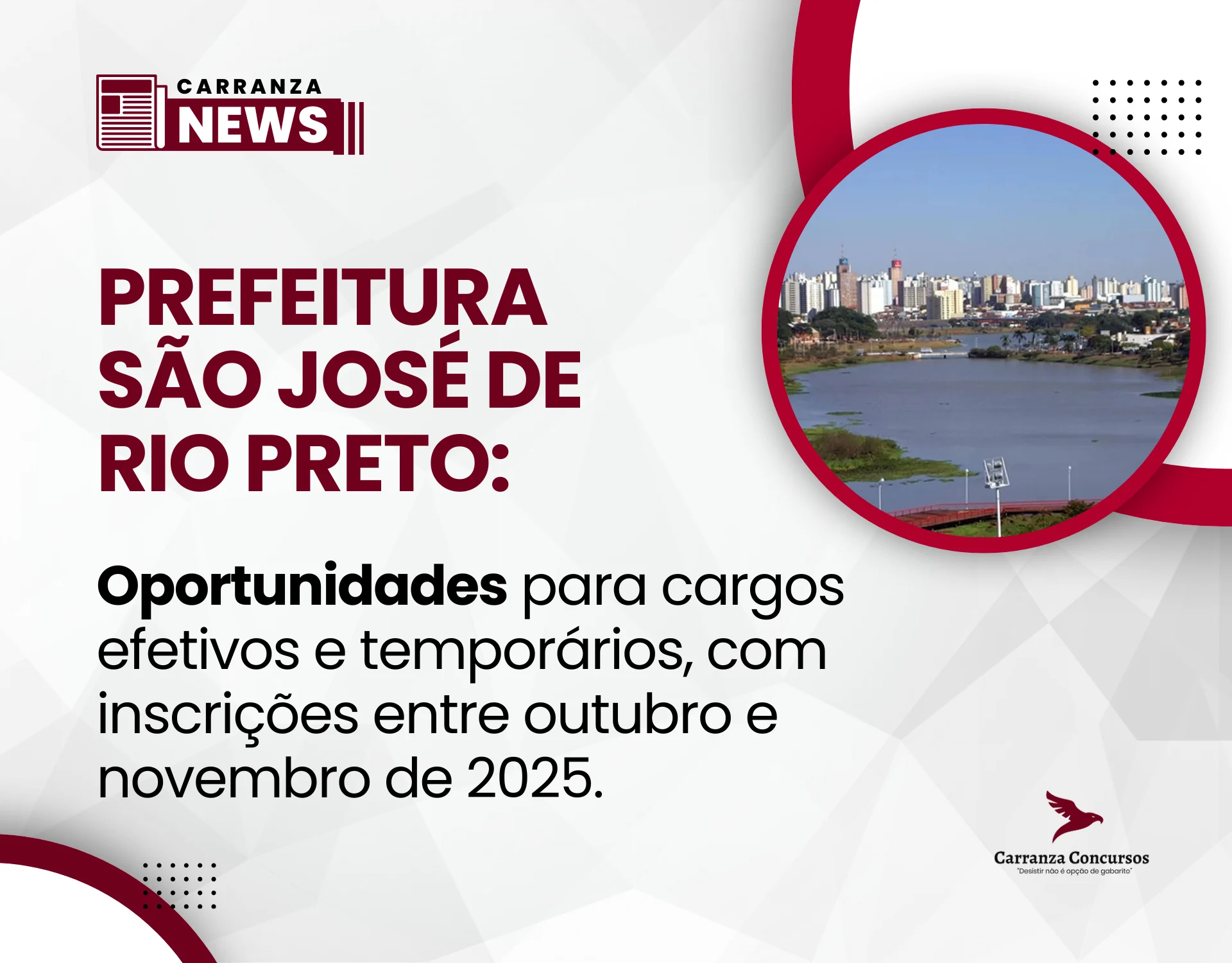 Prefeitura de São José do Rio Preto abre concurso com 476 vagas e salários de até R$ 16 mil!