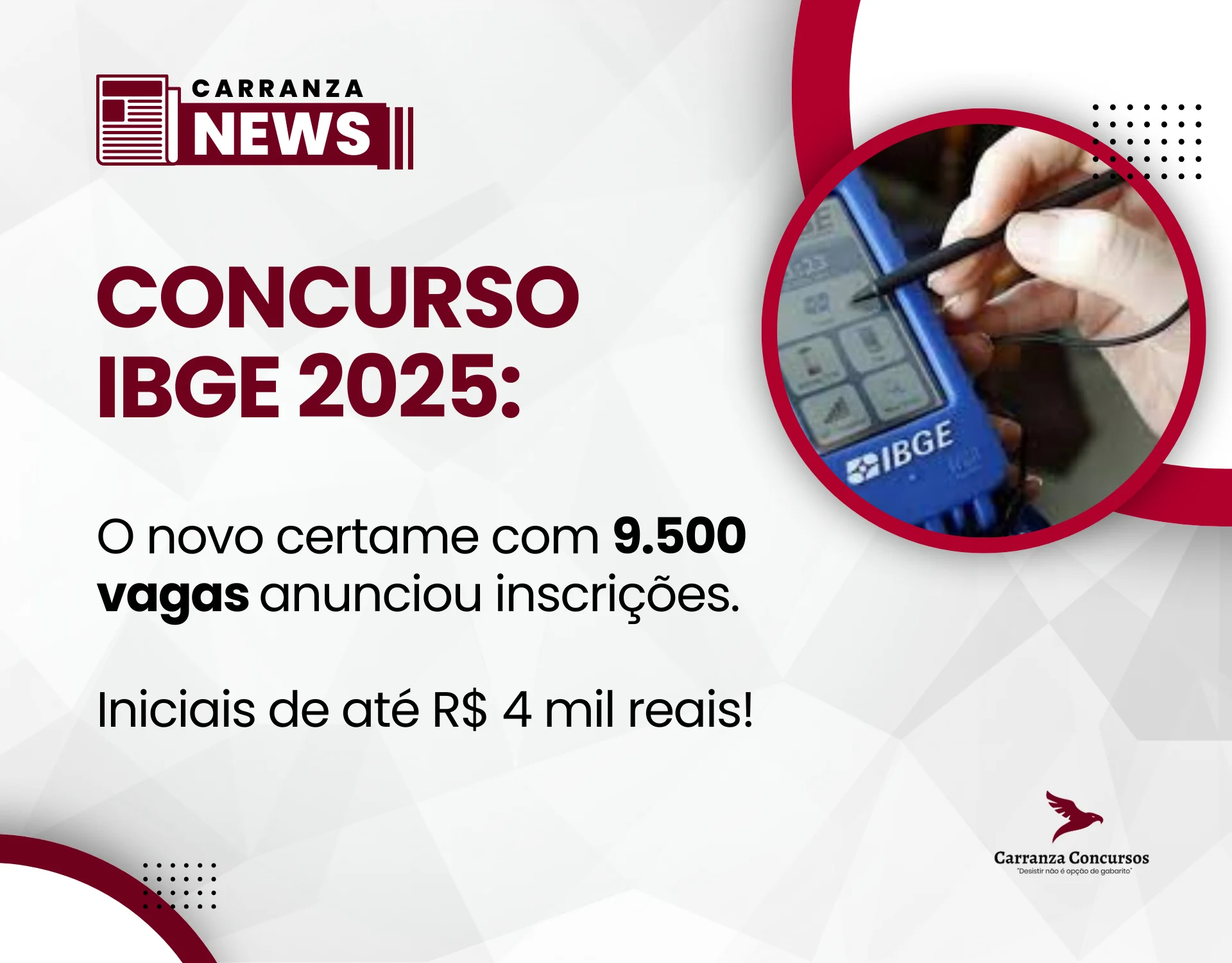 IBGE lança seleção com mais de 9 mil vagas temporárias e salários de até R$ 4,3 mil!