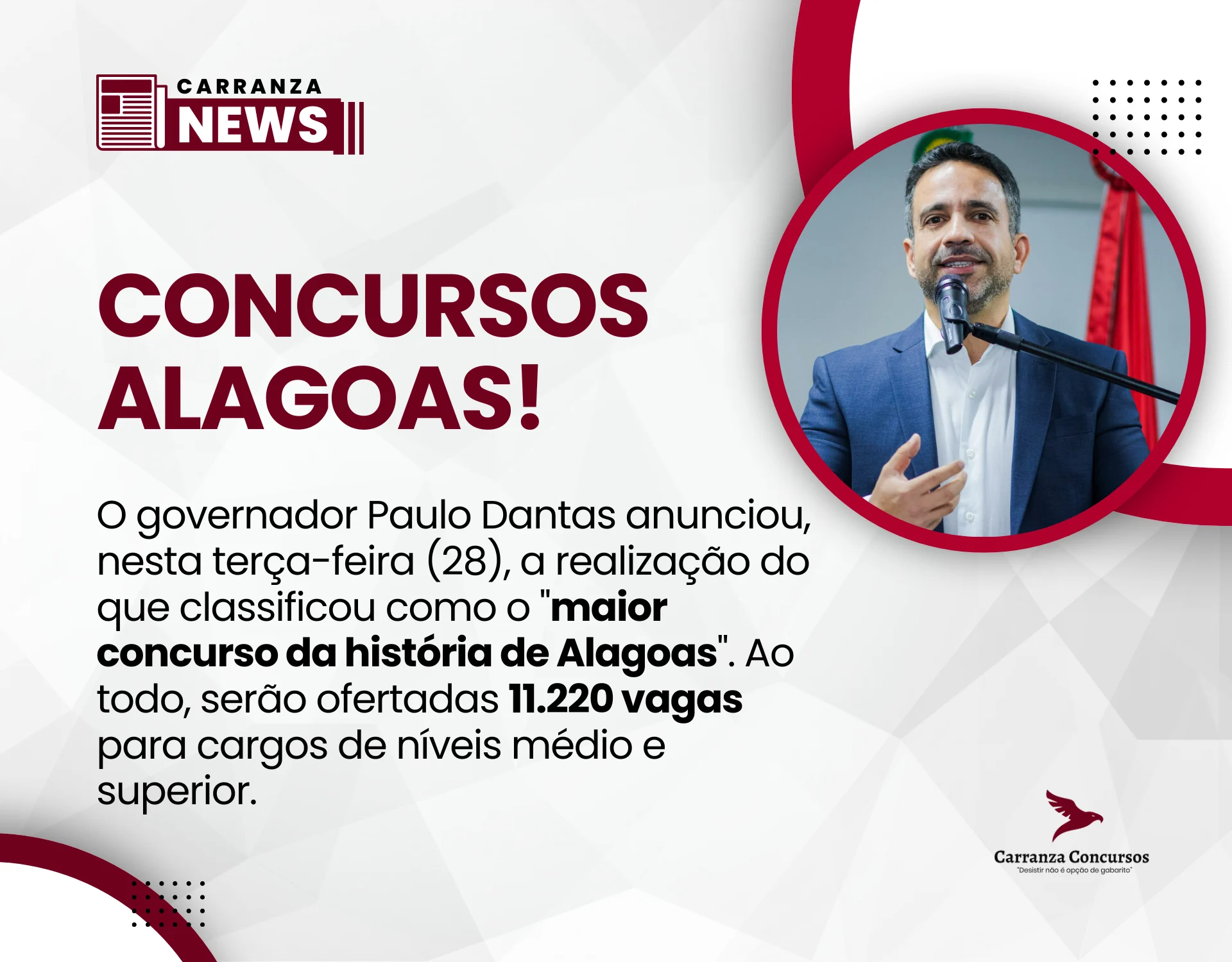 Governo de Alagoas anuncia mais de 11 mil vagas em concursos públicos até 2026!