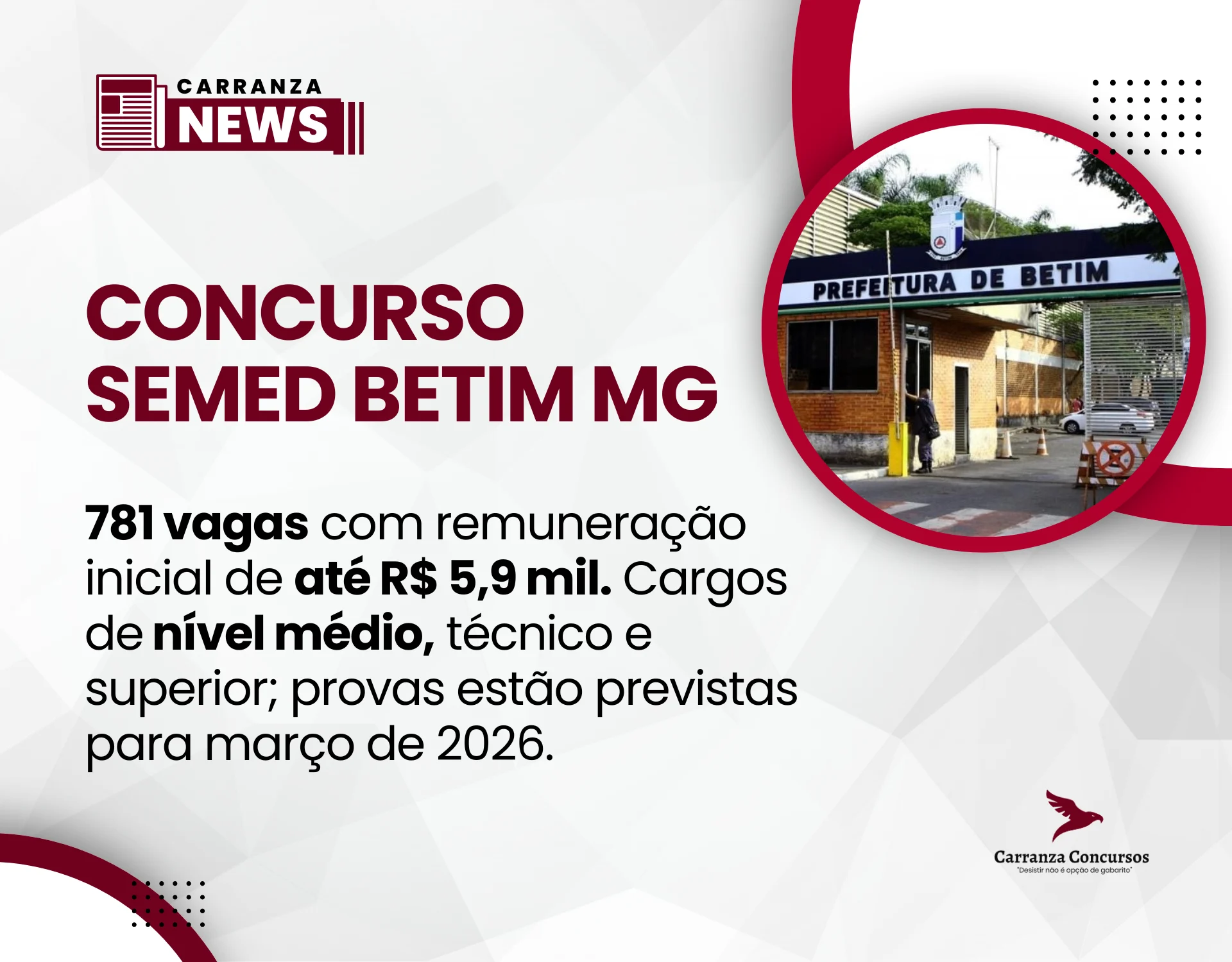 Concurso SEMED Betim MG abre 781 vagas com salários de até R$ 5,9 mil!