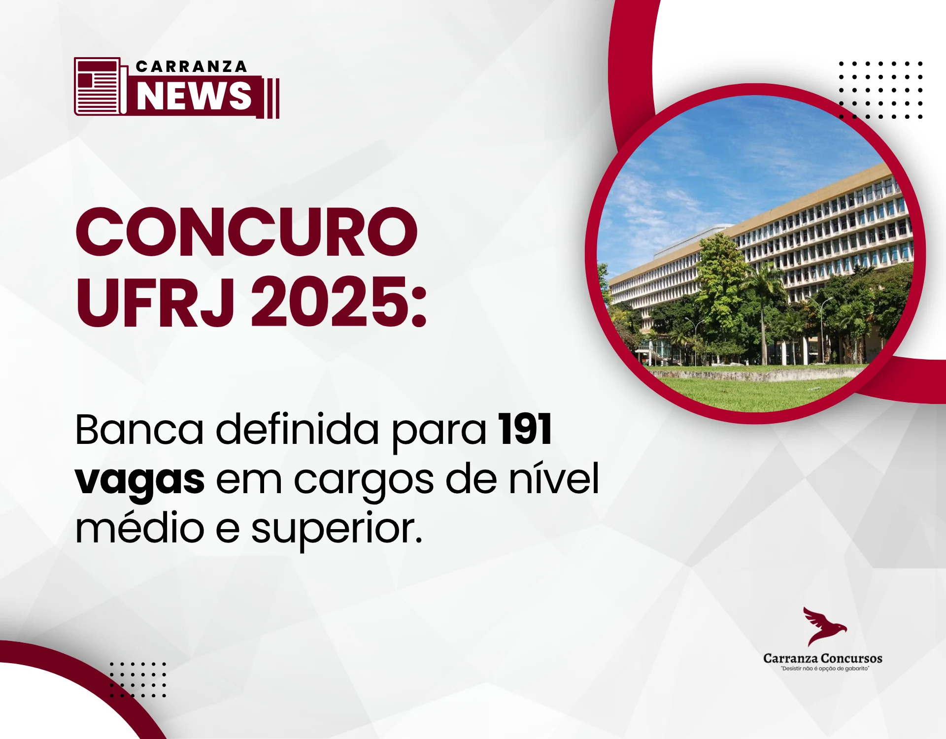 Concurso UFRJ 2025: Banca definida para 191 vagas em cargos de nível médio e superior!