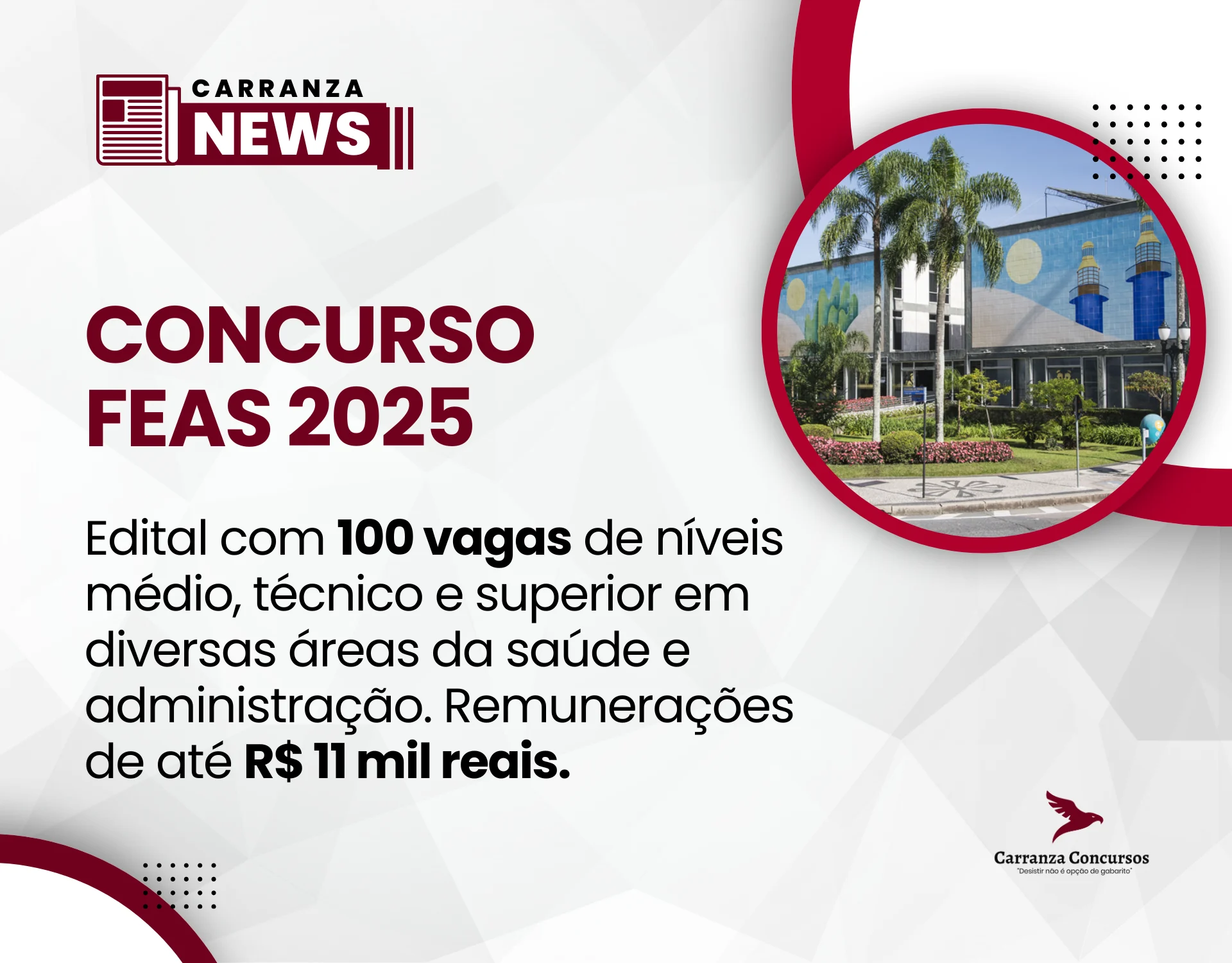 FEAS abre seleção pública com mais de 100 vagas e salários de até R$ 11 mil!