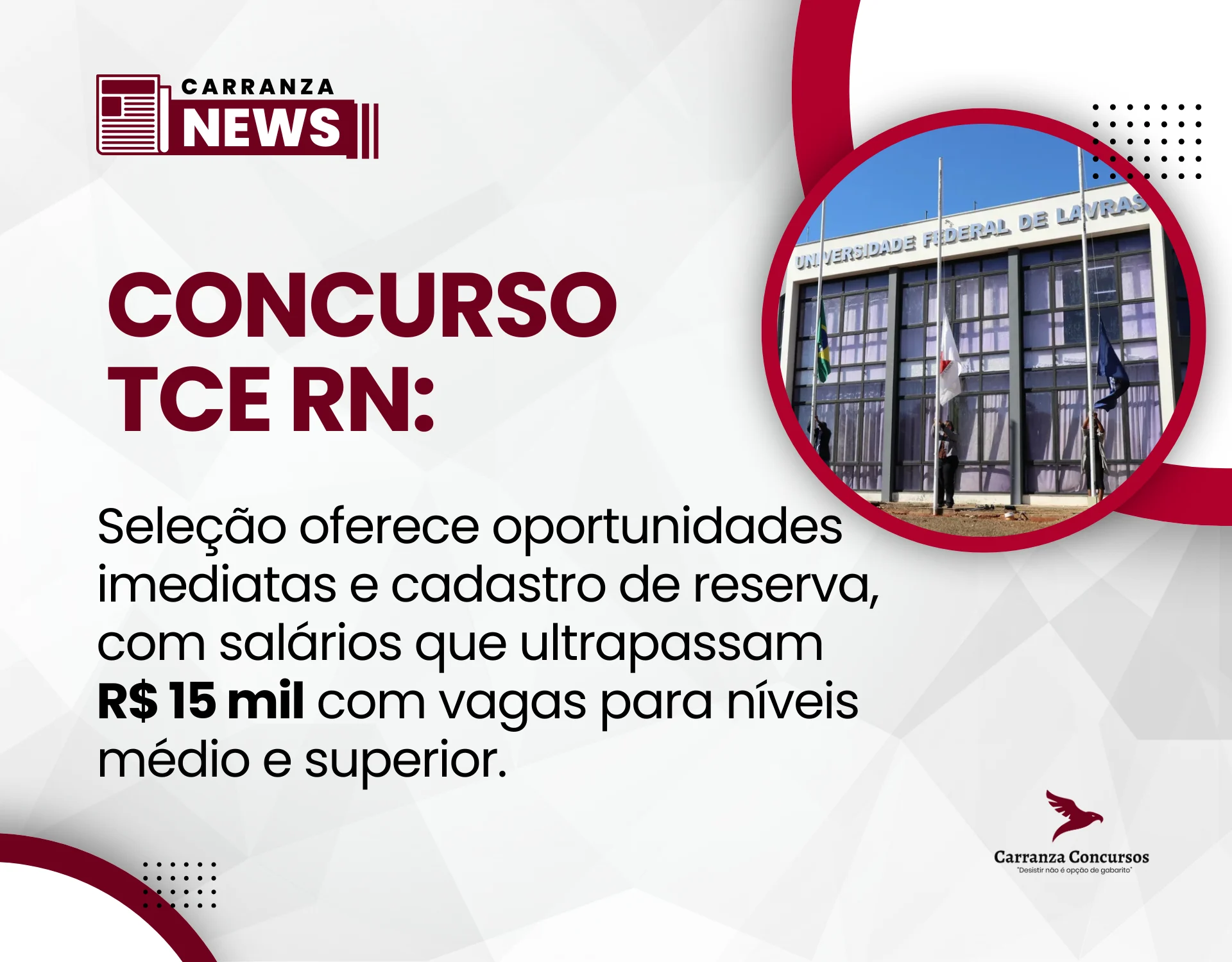 Concurso TCE RN tem edital publicado com vagas para níveis médio e superior!