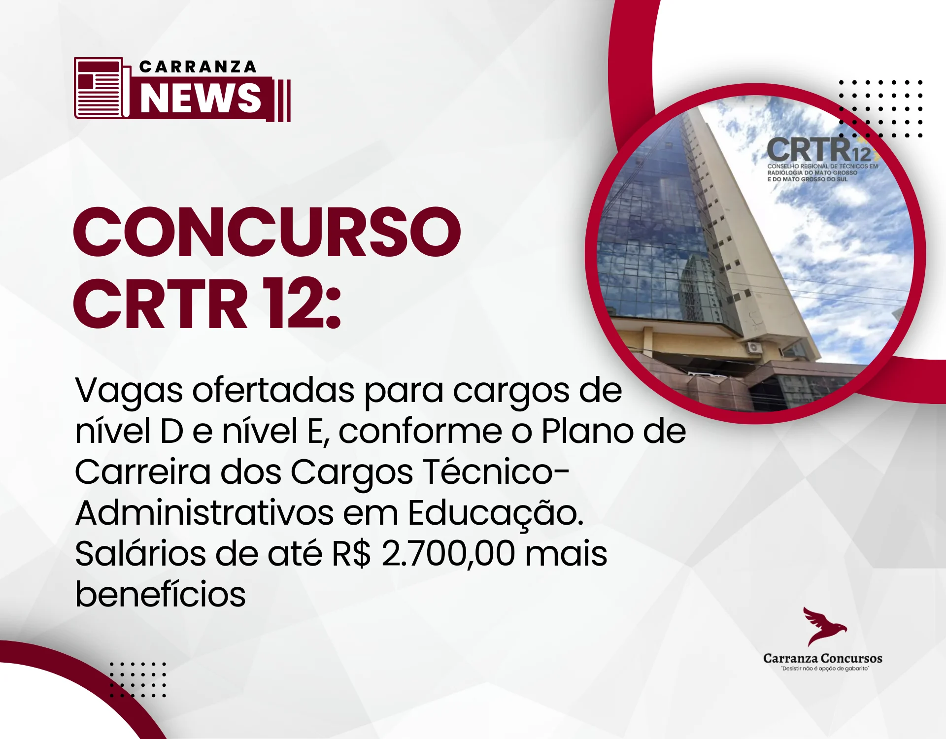 CONCURSO CRTR-12: VAGAS ABERTAS COM SALÁRIOS DE ATÉ R$ 2.700 EM MS E MT!