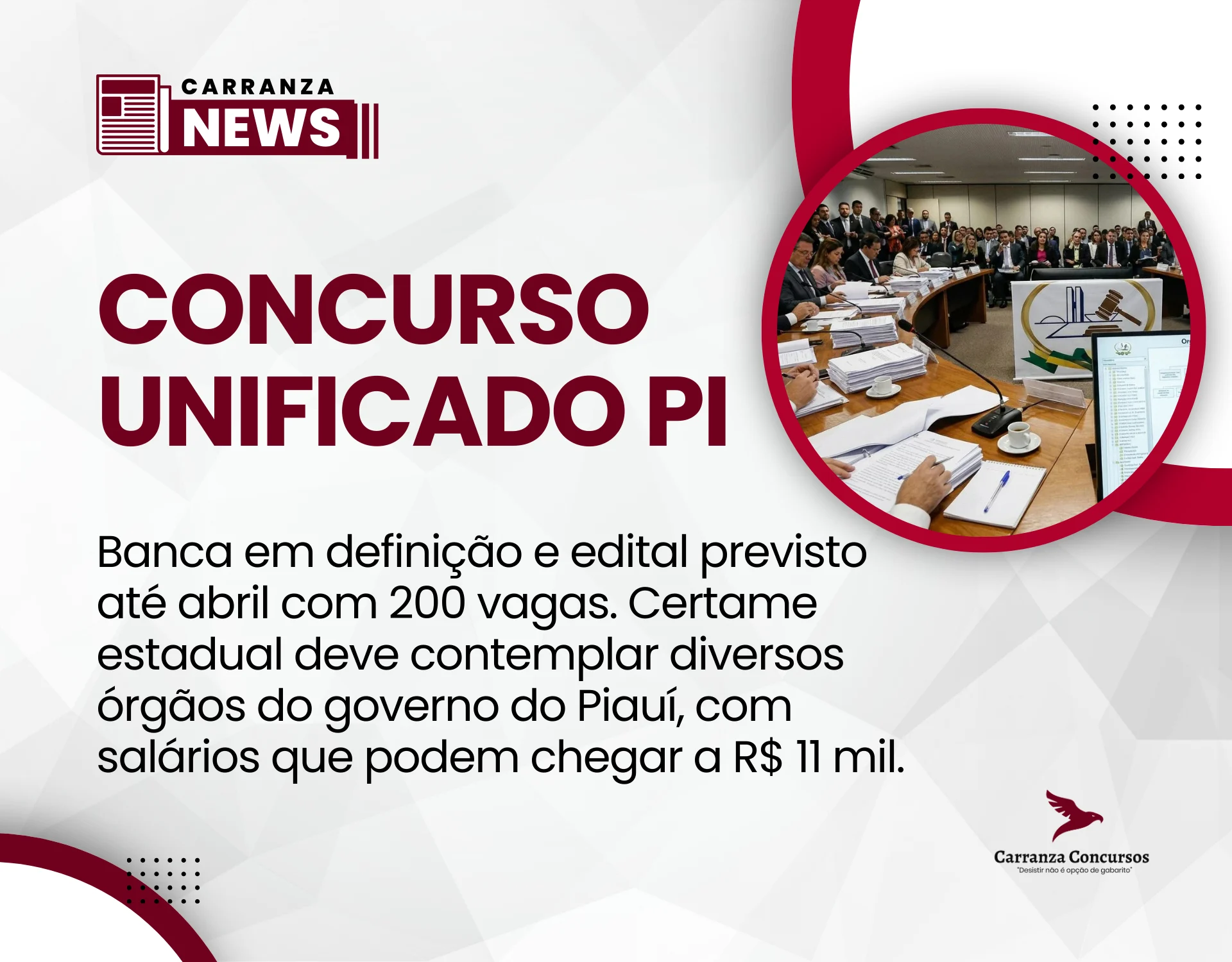 Concurso Piauí (Unificado): banca em definição e edital previsto até abril com 200 vagas!